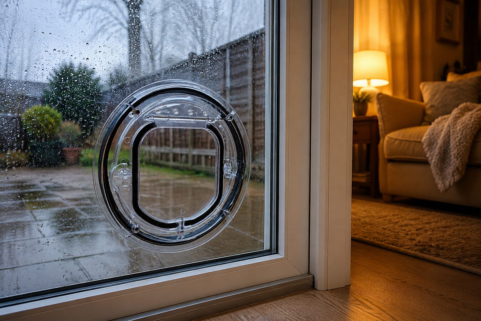 Keep your home warm with a pet door — Pet-Tek draft-proof cat door with brush seals