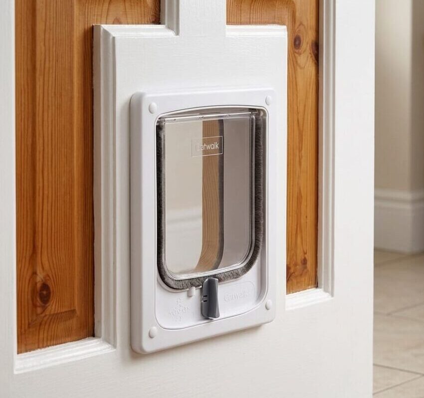 Wood fitting cat door — Catwalk® Pet-Tek