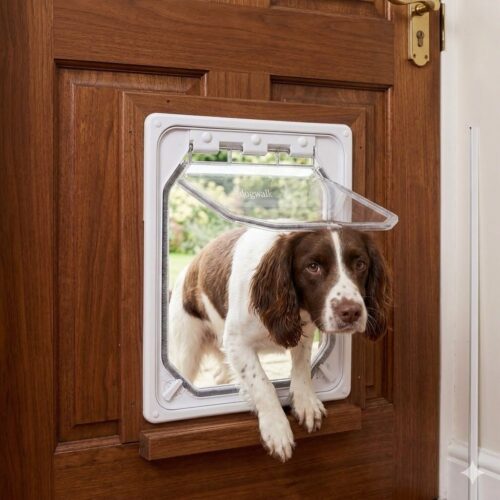 wood fitting dog door